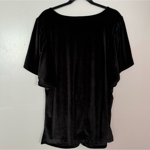 Torrid 4 Black Velvet Top - Picture 5 of 8